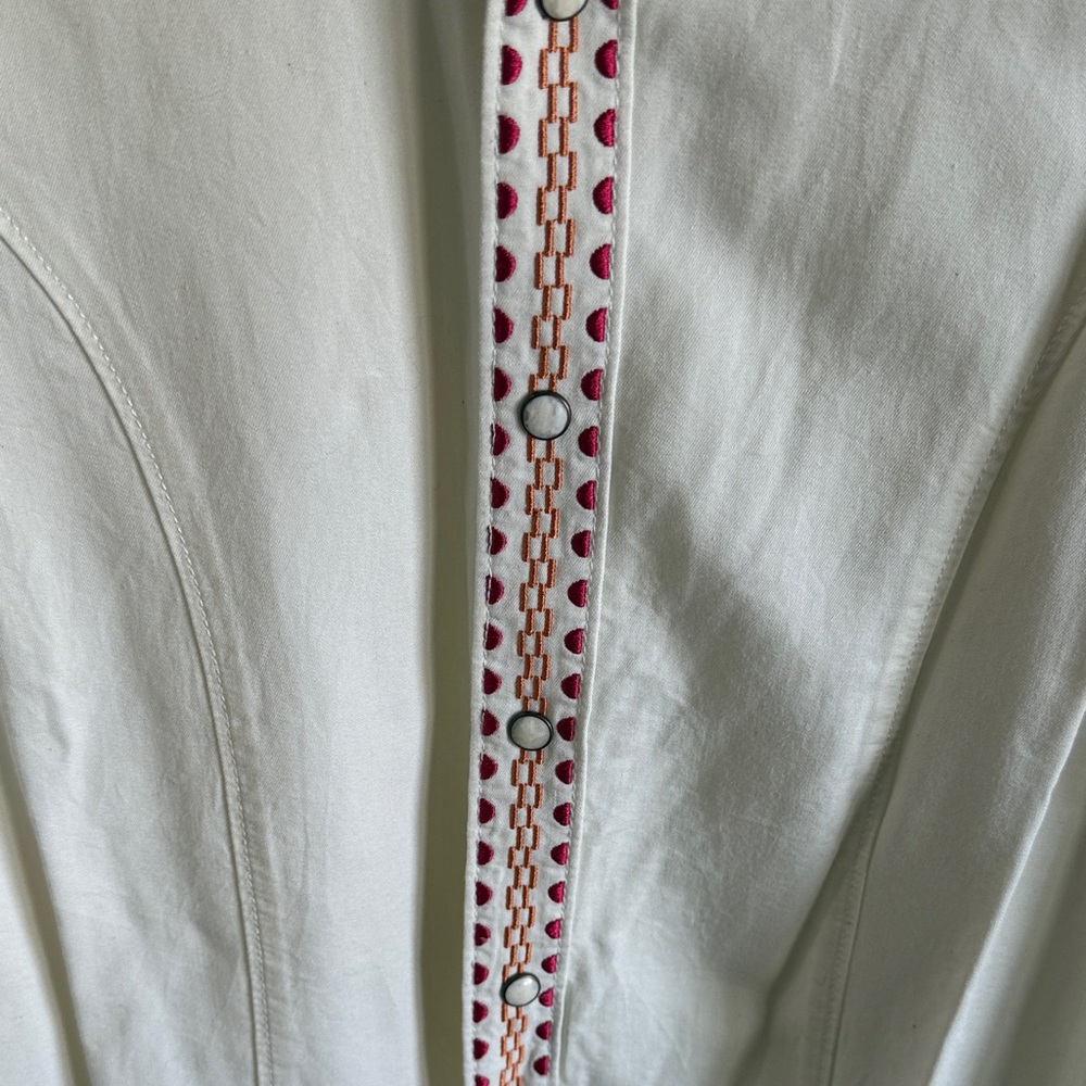 Kimes Ranch Cream Western Shirt, Size L - Picture 3 of 9